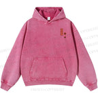 Unisex Casual Riding Bicycle Samurai Cat Printed Double-sided Washed Hoodie
