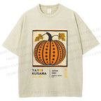 Unisex Yayoi Kusama Halloween Pumpkin Printed Washed Tee