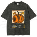 Unisex Yayoi Kusama Halloween Pumpkin Printed Washed Tee
