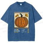Unisex Yayoi Kusama Halloween Pumpkin Printed Washed Tee