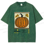 Unisex Yayoi Kusama Halloween Pumpkin Printed Washed Tee