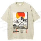 Unisex Yayoi Kusama Landscape Printed Washed Tee