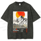 Unisex Yayoi Kusama Landscape Printed Washed Tee