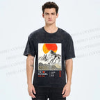 Unisex Yayoi Kusama Landscape Printed Washed Tee