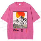 Unisex Yayoi Kusama Landscape Printed Washed Tee