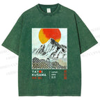 Unisex Yayoi Kusama Landscape Printed Washed Tee