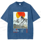 Unisex Yayoi Kusama Landscape Printed Washed Tee