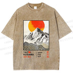 Unisex Yayoi Kusama Landscape Printed Washed Tee