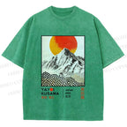 Unisex Yayoi Kusama Landscape Printed Washed Tee