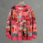 Yayoi Kusama Polka-Dot Forest Crew Neck Sweater