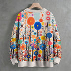 Yayoi Kusama Polka-Dot Forest Crew Neck Sweater