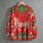Pink Tiger Crew Neck Sweater