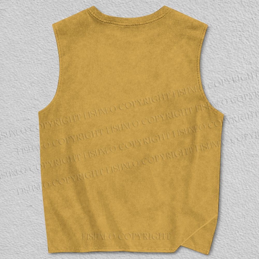 Unisex Klimt Style Lion Art Printed Tank Top