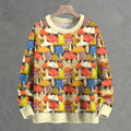 Mushroom Printed Crew Neck Sweater