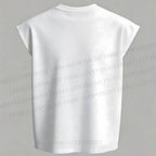 Men's Bauhaus Wave And Sunset Sleeveless Tank Top & Elasticated Trousers pants Two-Piece Streetwear Set