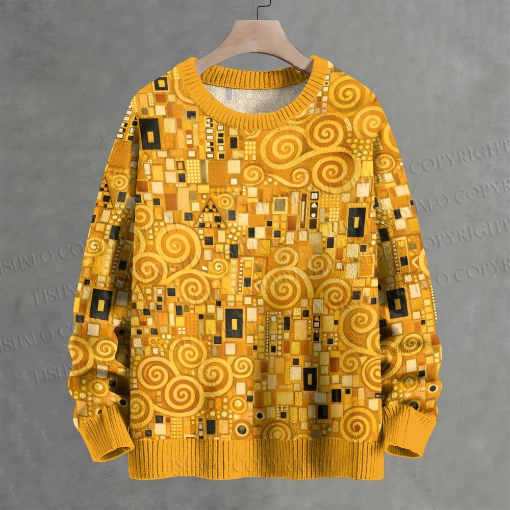 Klimt Art Crew Neck Sweater