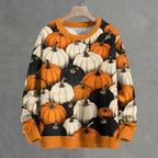 Halloween Pumpkins Crew Neck Sweater