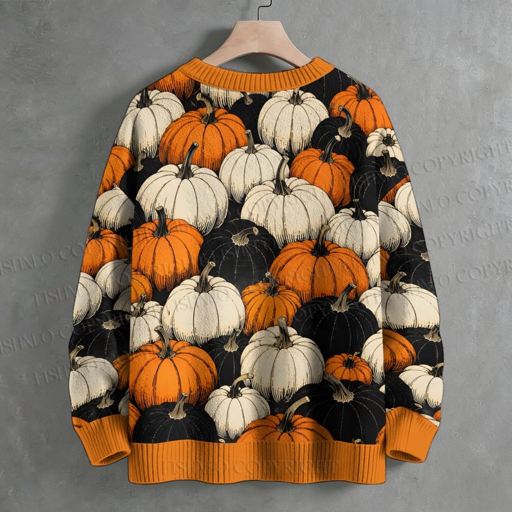Halloween Pumpkins Crew Neck Sweater