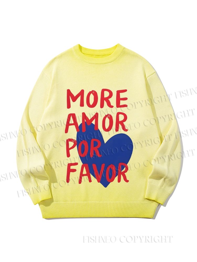 Unisex More Amor Por Favor Gradient Casual sweater