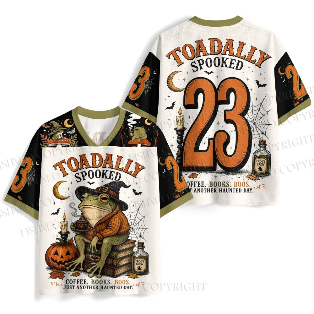 Halloween Frog Wizard Jersey Shirts