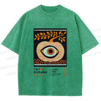 Unisex Yayoi Kusama Halloween Pumpkin Printed Washed Tee
