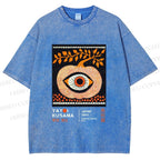 Unisex Yayoi Kusama Halloween Pumpkin Printed Washed Tee