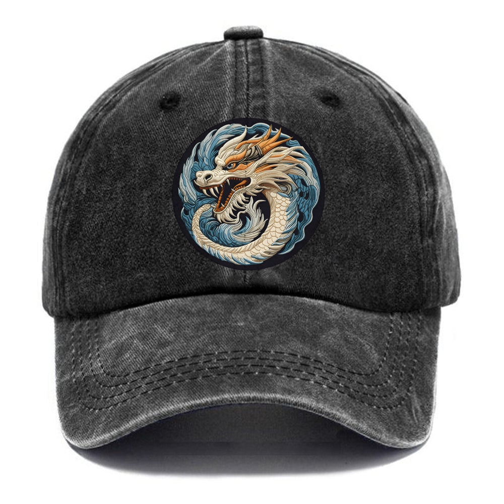 Dragon Zodiac Sign Washed Cap