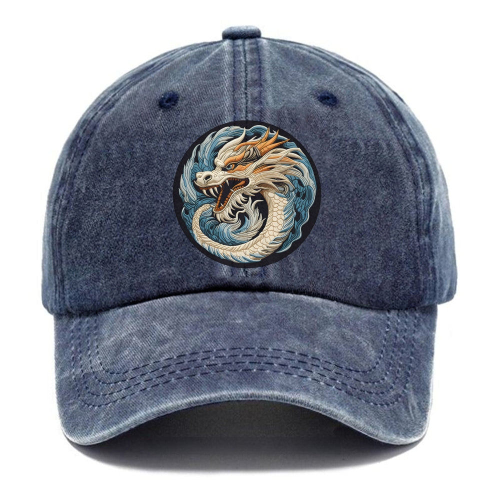 Dragon Zodiac Sign Washed Cap