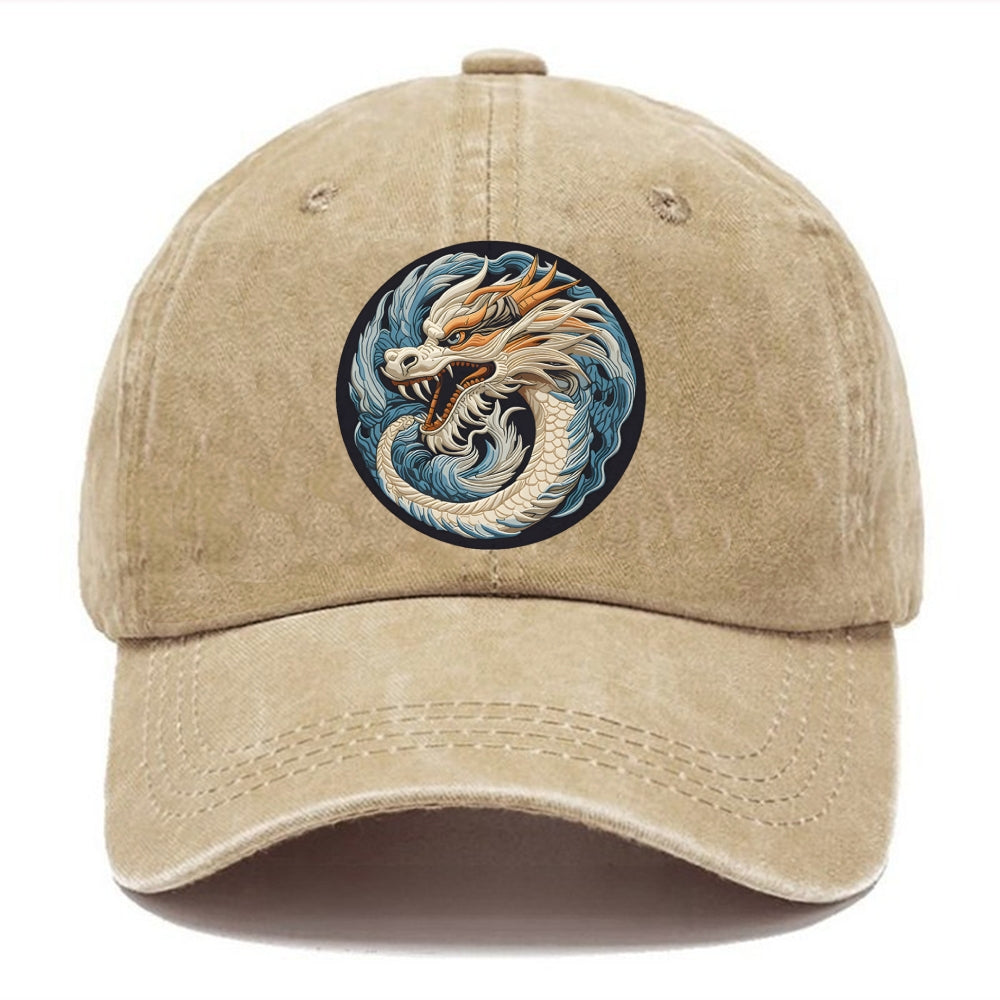 Dragon Zodiac Sign Washed Cap