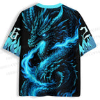 Blue Flame in Dragon Mouth Jersey Shirts