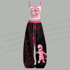 In October We Wear Pink Top & Elasticated Trousers Two-Piece Set