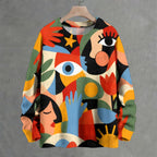 Eyes Art Graffiti Crew Neck Sweater