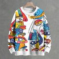 Abstract Art Painting Crew Neck Sweater