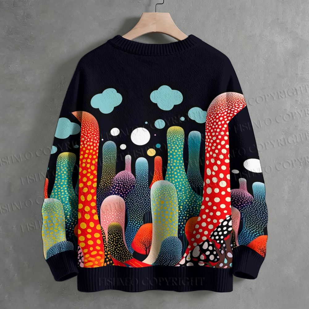 Yayoi Kusama Dots Valley Crew Neck Sweater