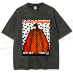 Unisex Yayoi Kusama Pumpkin Printed Washed Tee
