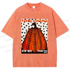 Unisex Yayoi Kusama Pumpkin Printed Washed Tee