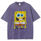 Unisex Spongebob Printed Washed Tee
