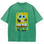 Unisex Spongebob Printed Washed Tee