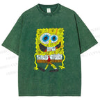 Unisex Spongebob Printed Washed Tee
