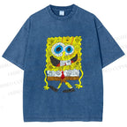 Unisex Spongebob Printed Washed Tee