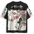 Black Cat Under Peach Tree Jersey Shirts
