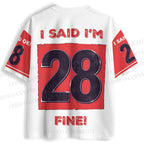 I Said I'm Fine Black Cat Jersey Shirts