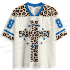 Leopard Print Cross With Stars Jersey Shirts
