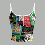 Jean-Michel Basquiat Style Doodle Top & Elasticated Trousers Two-Piece Set