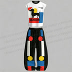 Men's Bauhaus Dachshund Sleeveless Tank Top & Elasticated Trousers pants Two-Piece Streetwear Set
