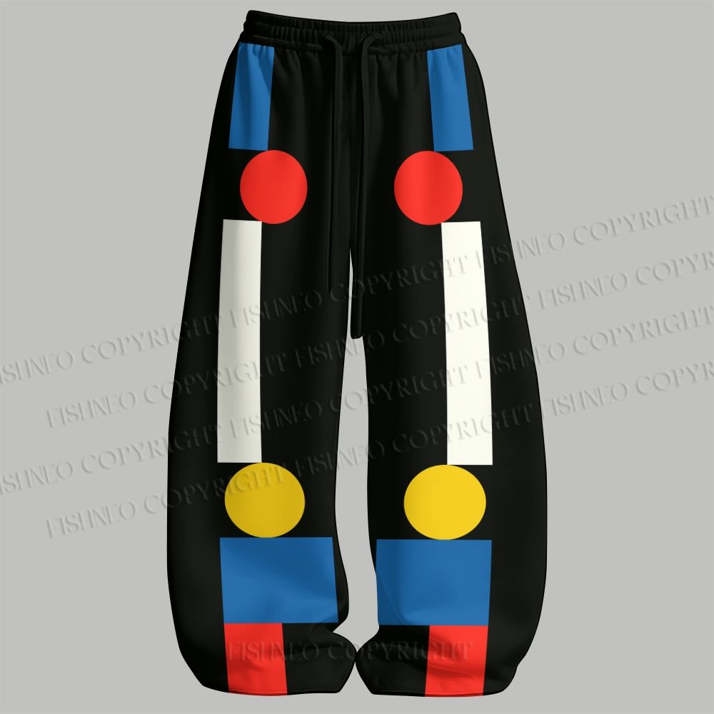 Men's Bauhaus Dachshund Sleeveless Tank Top & Elasticated Trousers pants Two-Piece Streetwear Set