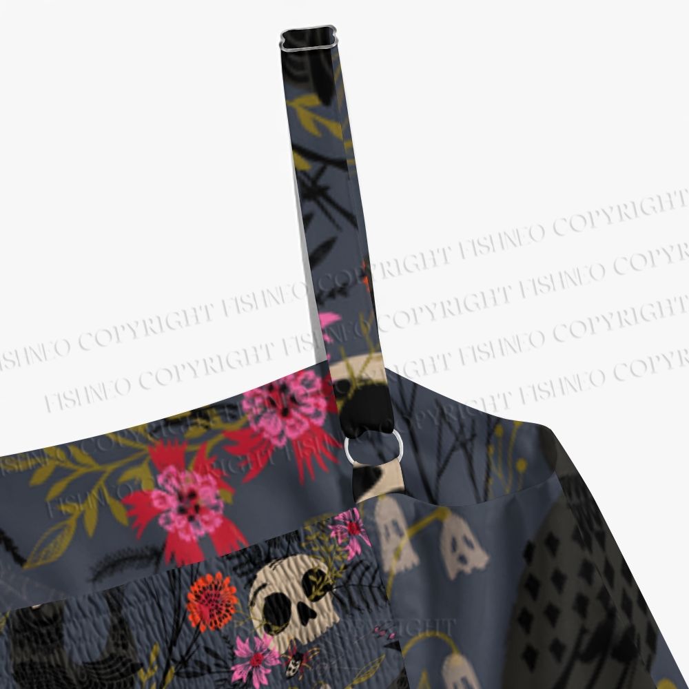 Halloween Skull Printed Maxi Dresses