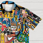 Jean-Michel Basquiat Style Doodle Hawaiian Shirt