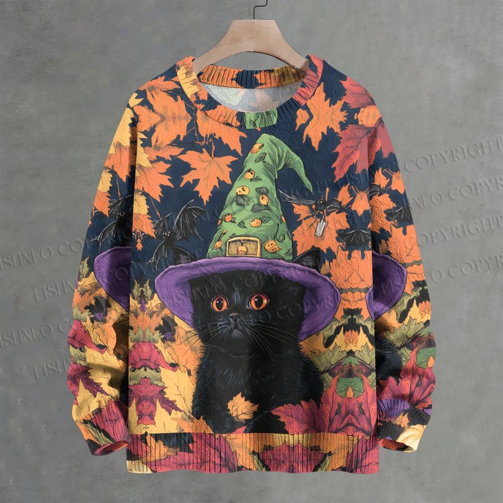 Wizard Cat Crew Neck Sweater