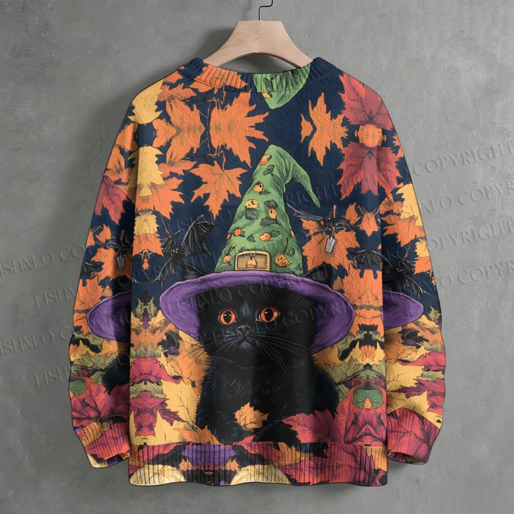 Wizard Cat Crew Neck Sweater